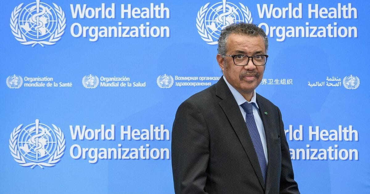 World Health Organization Director-General Tedros Adhanom Ghebreyesus gives a news conference on the situation regarding the COVID-19 at Geneva's WHO headquarters on Feb. 24, 2020.