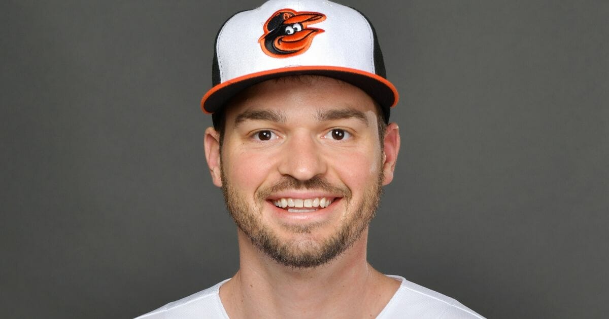 Trey Mancini of the Baltimore Orioles poses during the teams photo day Feb. 18, 2020, at Ed Smith Stadium in Sarasota, Florida.