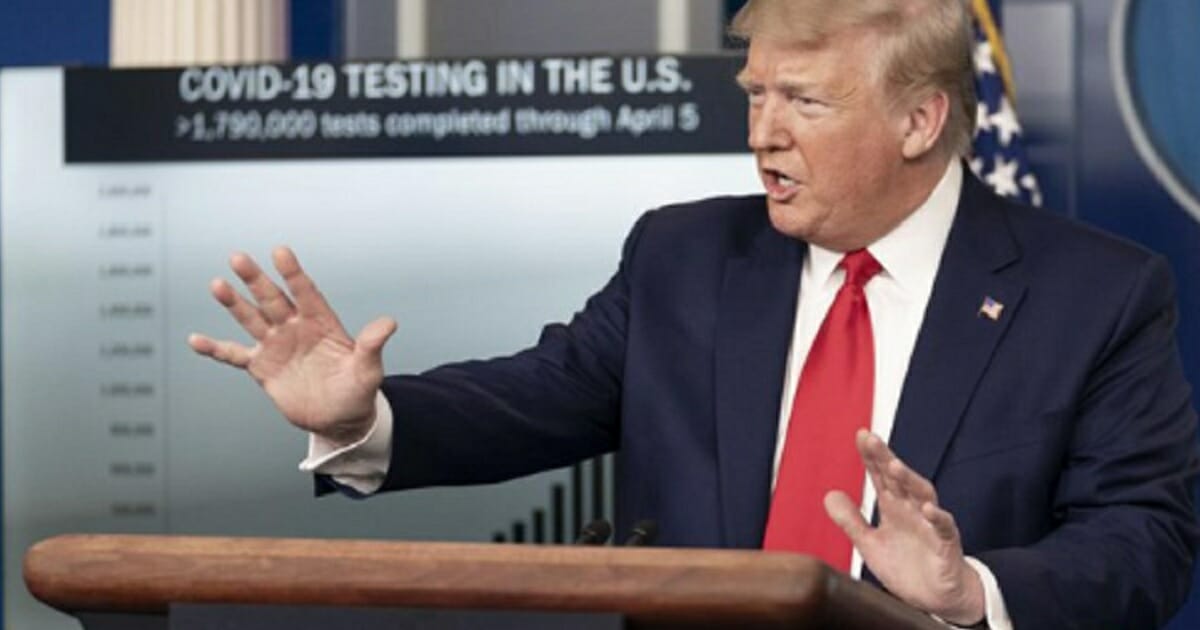 President Donald Trump at a news conference Wednesday.