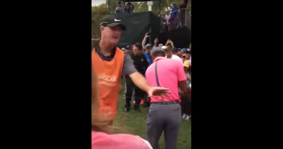 A video taken at the 2018 Valspar Championship in Palm Harbor, Florida, purports to show a man being shoved by Joe LaCava, a caddie for golf superstar Tiger Woods.