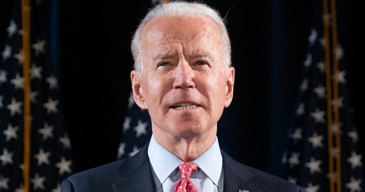 Former Vice President Joe Biden is pictured in file photo from March in Wilmington, Delaware.