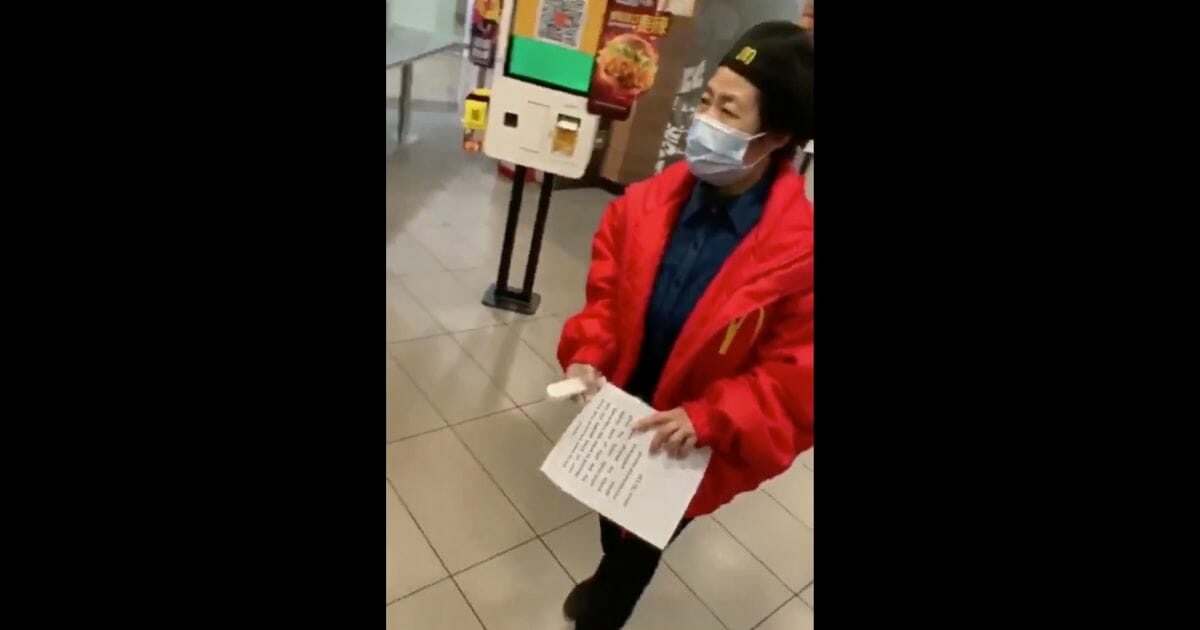 McDonald’s has disavowed a sign reportedly displayed at a location in Guangzhou, China, that barred black people from entry.