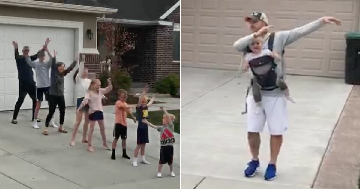 Neighbors in Provo, Utah, dance to “Can’t Stop the Feeling” by Justin Timberlake.