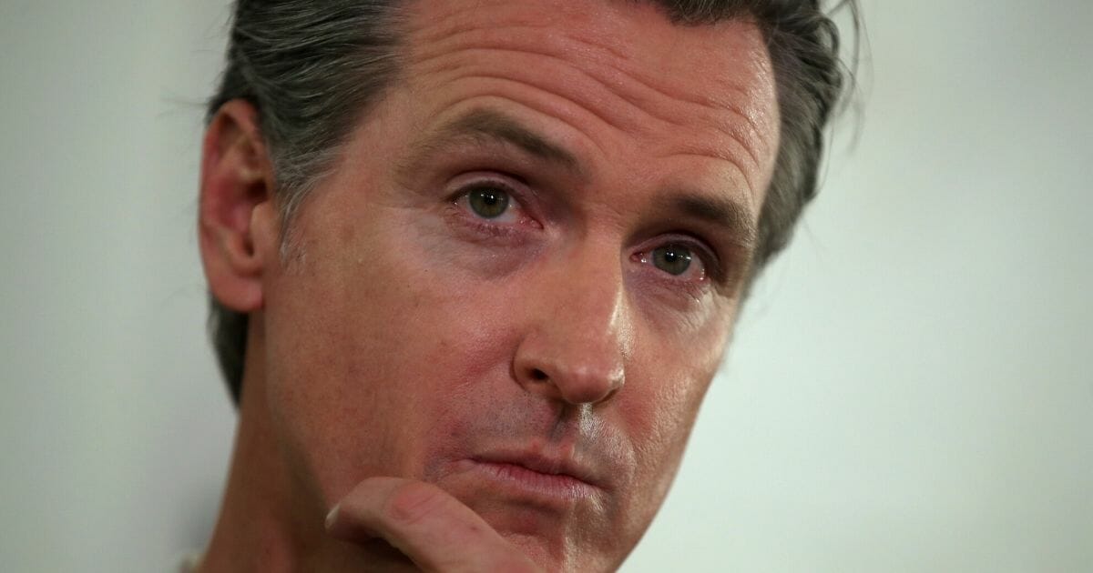 California Gov. Gavin Newsom looks on during a news conference about the state’s efforts on the homelessness crisis on Jan. 16, 2020, in Oakland, California.