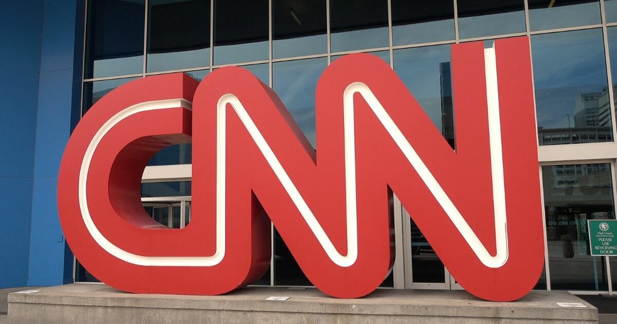 A view of CNN’s logo at the network’s headquarters in downtown Atlanta.
