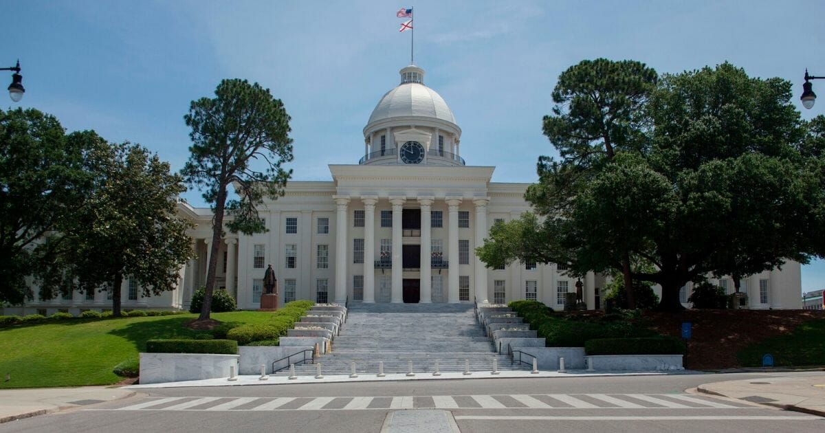 The Alabama State Capitol building in Montgomery Alabama, is seen on May 19, 2019.