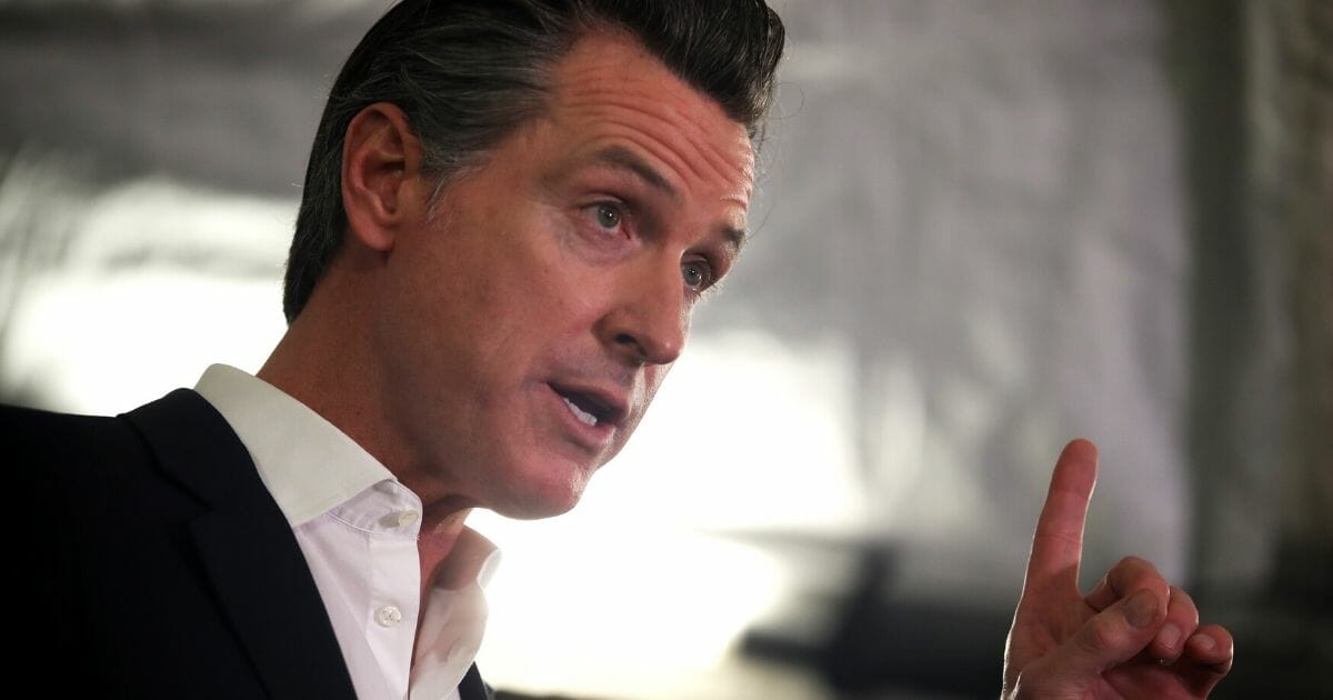 California Gov. Gavin Newsom speaks during a a news conference about the state’s efforts on the homelessness crisis on Jan. 16, 2020, in Oakland, California.