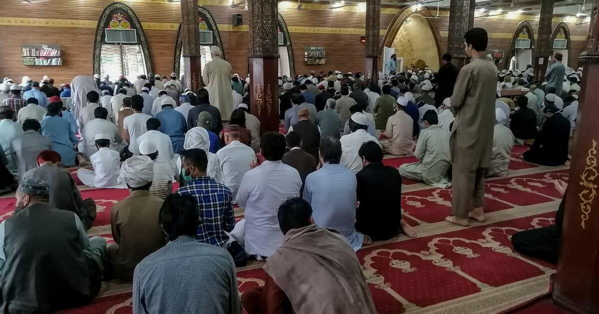 Muslim worshippers gather Friday at Islamabad's Red Mosque, one of the oldest and most prestigious in Pakistan.
