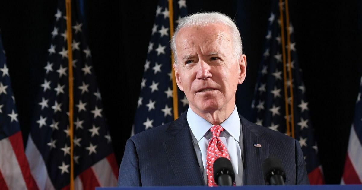 Former Vice President Joe Biden addresses reporters during a news conference in March in Wilmington, Delaware.