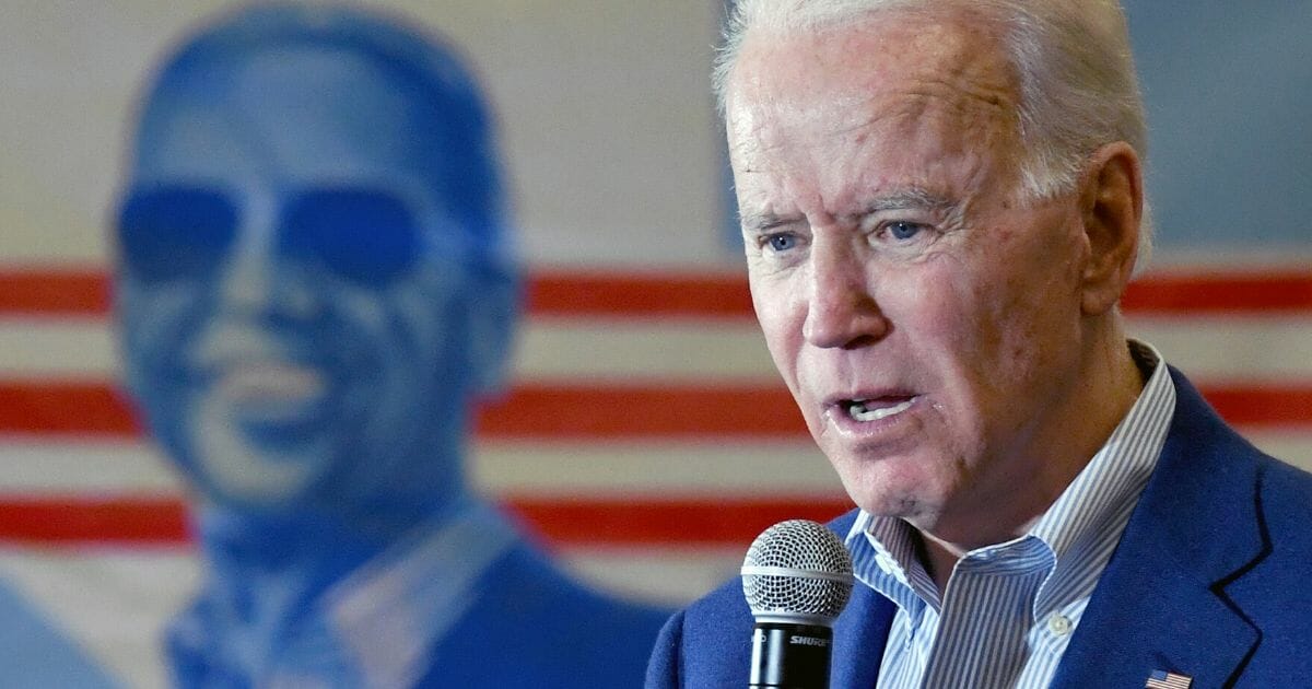 Former Vice President Joe Biden, currently the presumptive Democratic nominee for president, speaks during a community event at Hyde Park Middle School on Feb, 21, 2020, in Las Vegas.