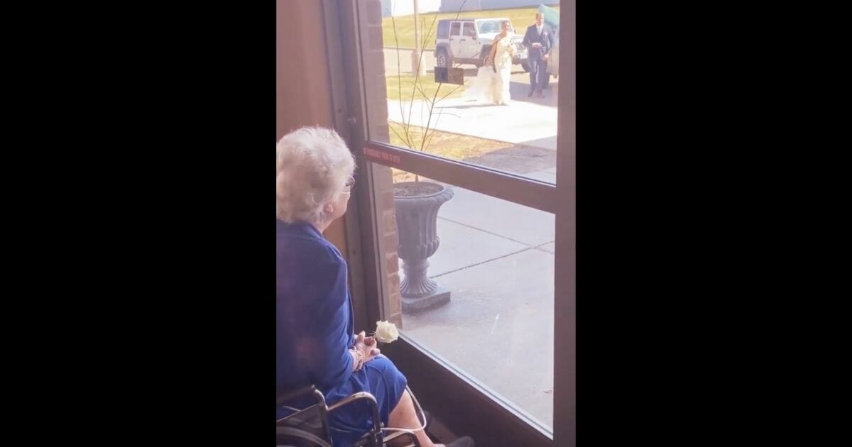 A grandmother in Sartell, Minnesota, is able to see her granddaughter on her wedding day despite her living community being locked down.