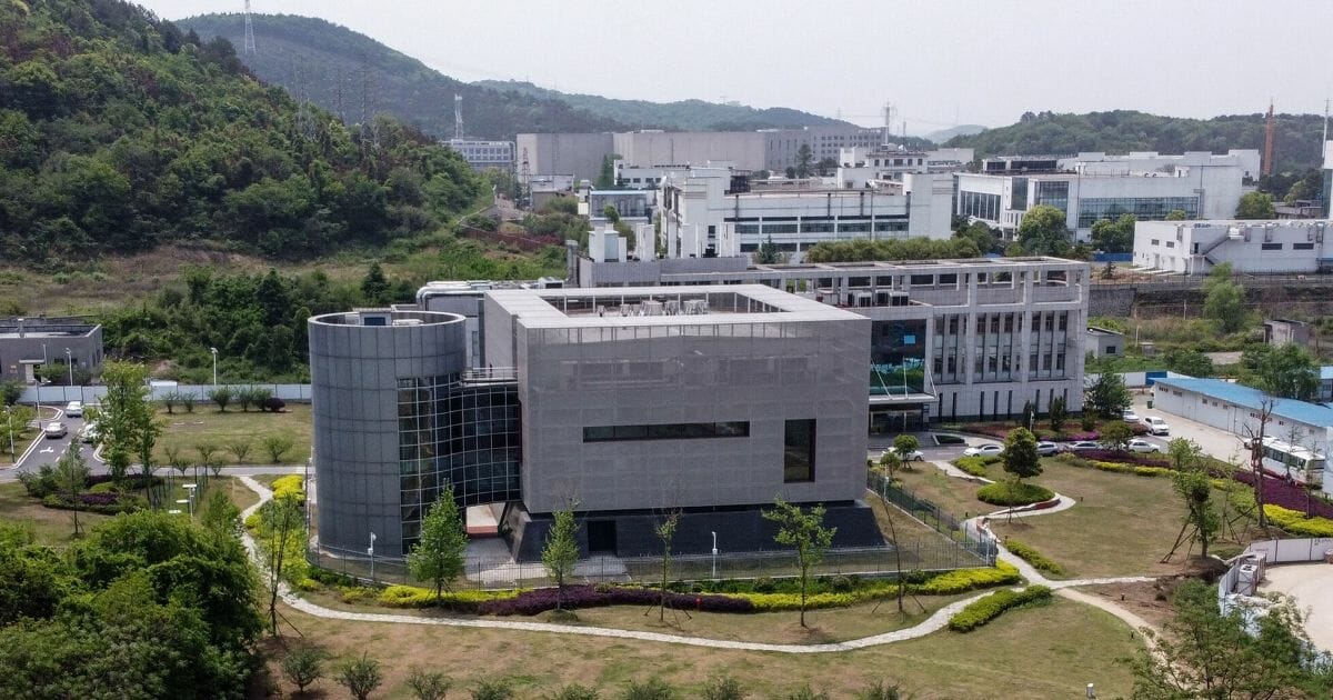 An aerial view shows a laboratory at the Wuhan Institute of Virology in Wuhan in China's central Hubei province on April 17, 2020.
