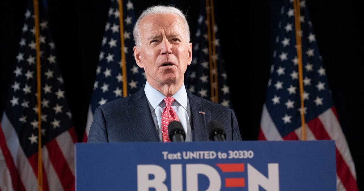Former U.S. Vice President and Democratic presidential hopeful Joe Biden speaks during a media event
