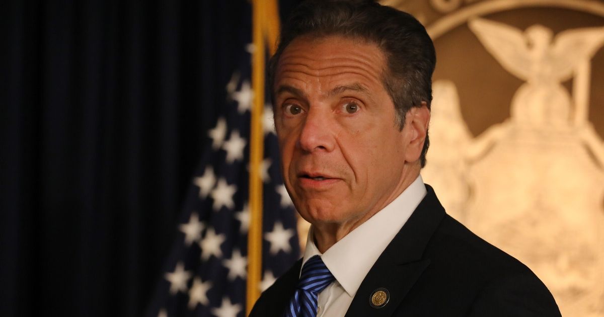 New York Gov. Andrew Cuomo speaks to members of the media at a news conference on May 21, 2020, in New York City.