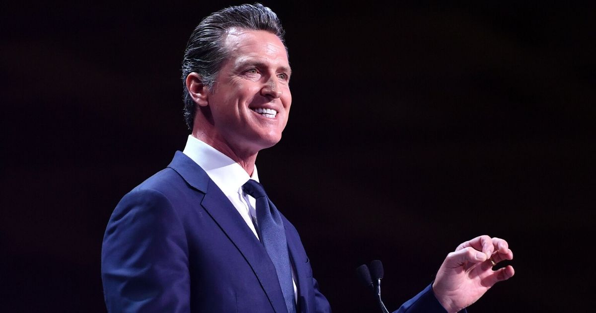 Gov. Gavin Newsom speaks during the California Democratic Party State Convention at the Moscone Center in San Francisco on June 1, 2019.