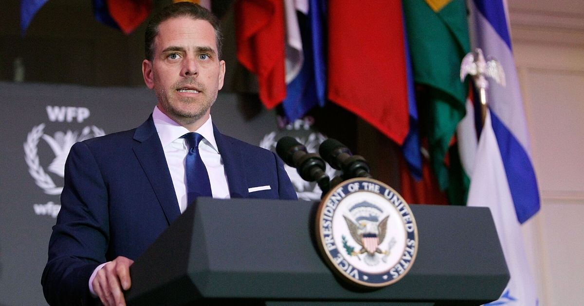 Hunter Biden speaks at the World Food Program USA's Annual McGovern-Dole Leadership Award Ceremony at the Organization of American States on April 12, 2016, in Washington, D.C.