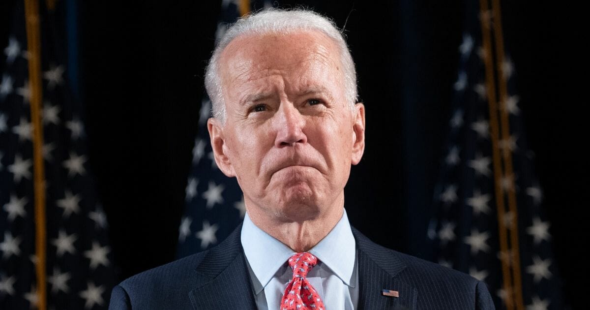 Former Vice President and Democratic presidential hopeful Joe Biden speaks during a media event in Wilmington, Delaware, on March 12, 2020.