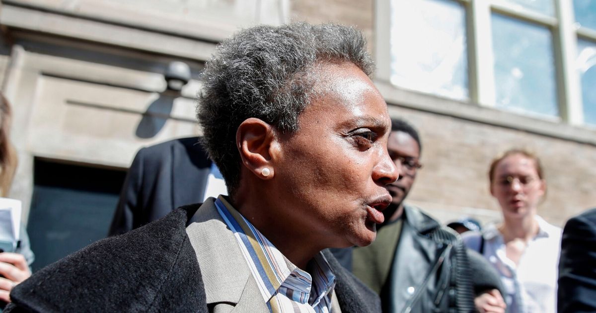Then-Chicago Mayor-elect Lori Lightfoot is seen in Chicago, Illinois, on April 3, 2019.