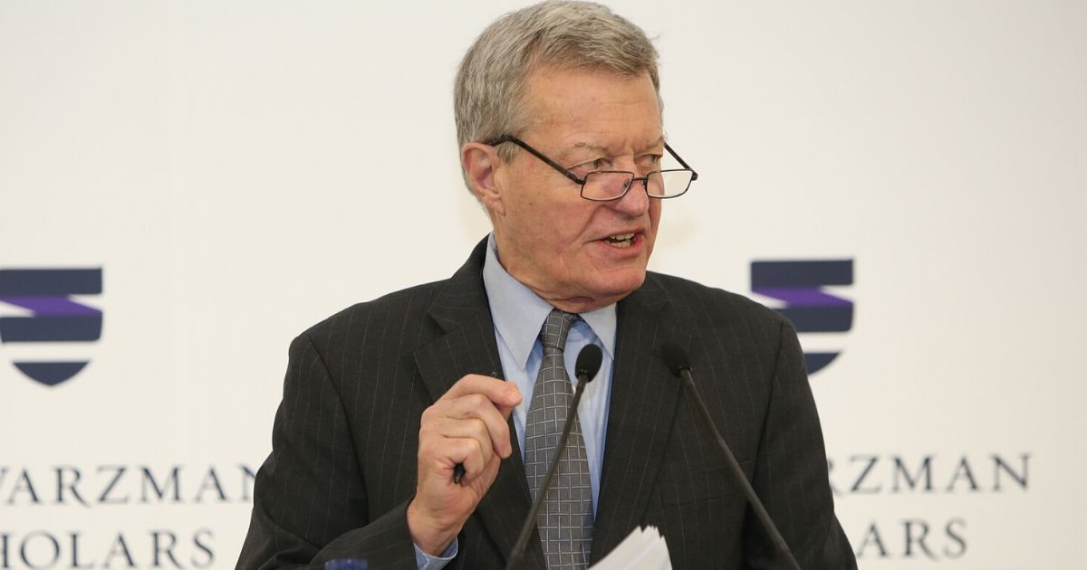 Max Baucus, then the U.S. ambassador to China, speaks on Sept. 10, 2016, in Beijing, China.