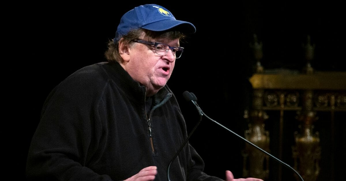 Michael Moore speaks at the 6th Annual DOC NYC Visionaries Tribute at Gotham Hall on Nov. 7, 2019, in New York City.