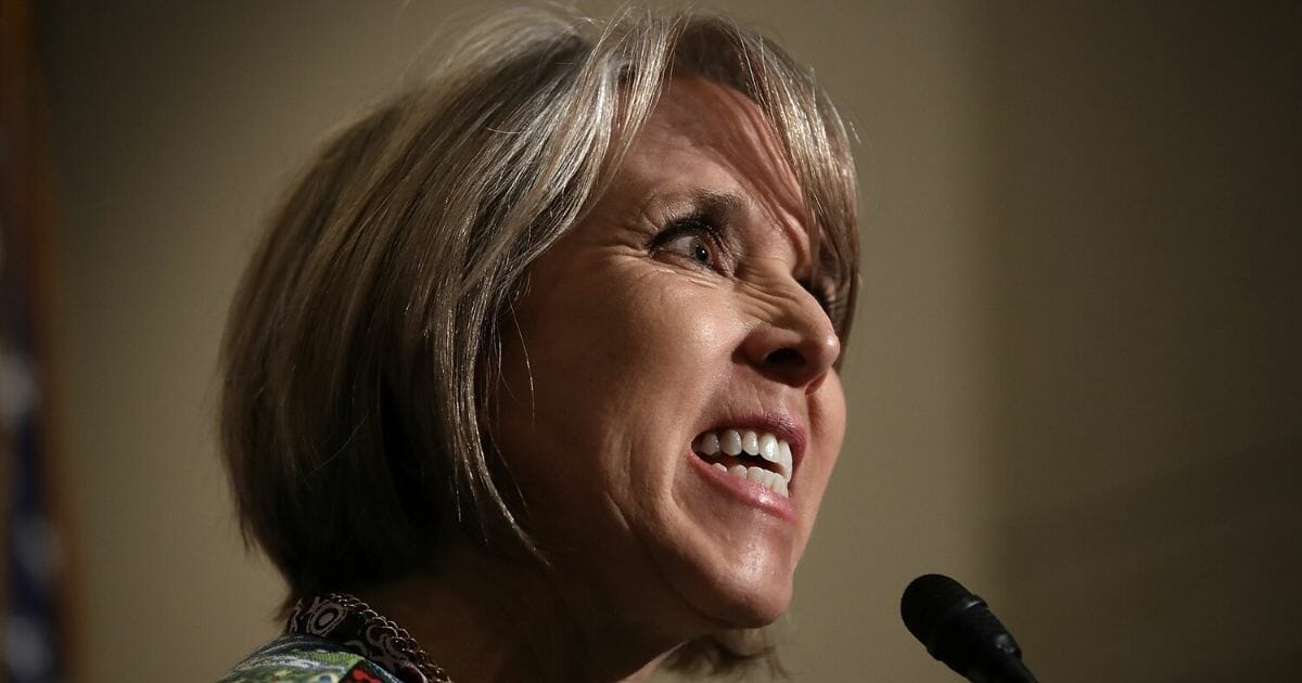 Then-Rep. Michelle Lujan Grisham (D-New Mexico) delivers remarks at the U.S. Capitol on March 17, 2017, in Washington, D.C.