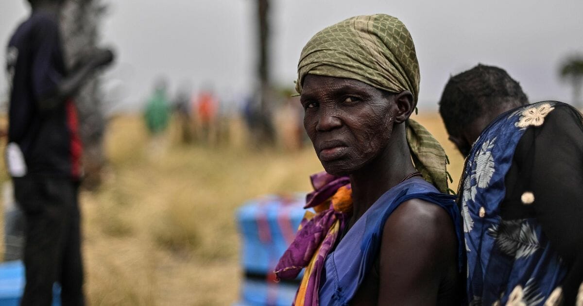 a South Sudanese villager takes a break