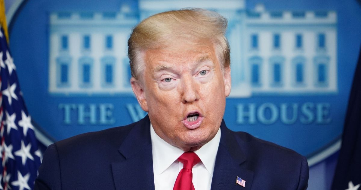 President Donald Trump speaks to the media May 22, 2020, in the Brady Briefing Room of the White House in Washington.