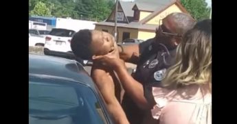 A police officer in Jackson, Mississippi, allegedly assaults a young man.