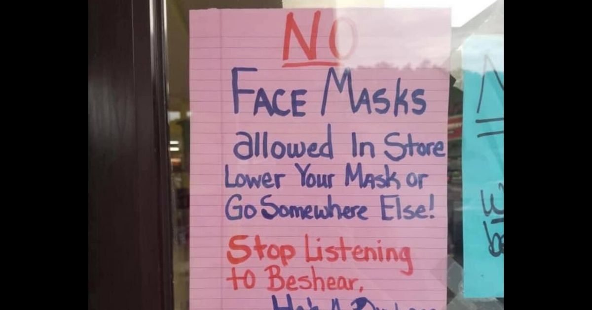 A sign seen posted at Alvin's convenience store in Kentucky.