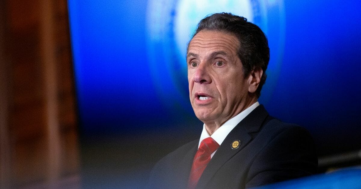 New York Gov. Andrew Cuomo speaks during his daily media briefing on May 1, 2020, in Albany, New York.
