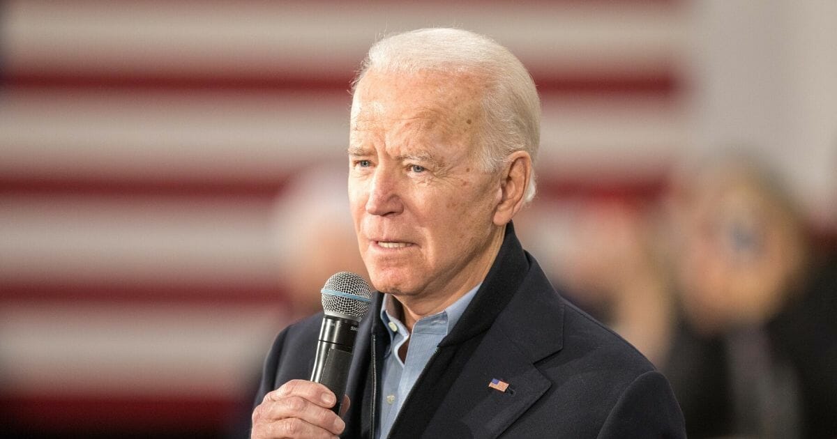 Former Vice President Joe Biden, now the presumptive Democratic presidential nominee, speaks during a campaign event at Girls Inc. on Feb. 4, 2020, in Nashua, New Hampshire.