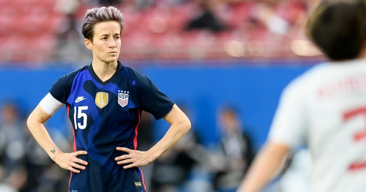 U.W. women's national soccer team captain Megan Rapinoe waits to take a free kick during a game against Japan in Frisco, Texas, in March.