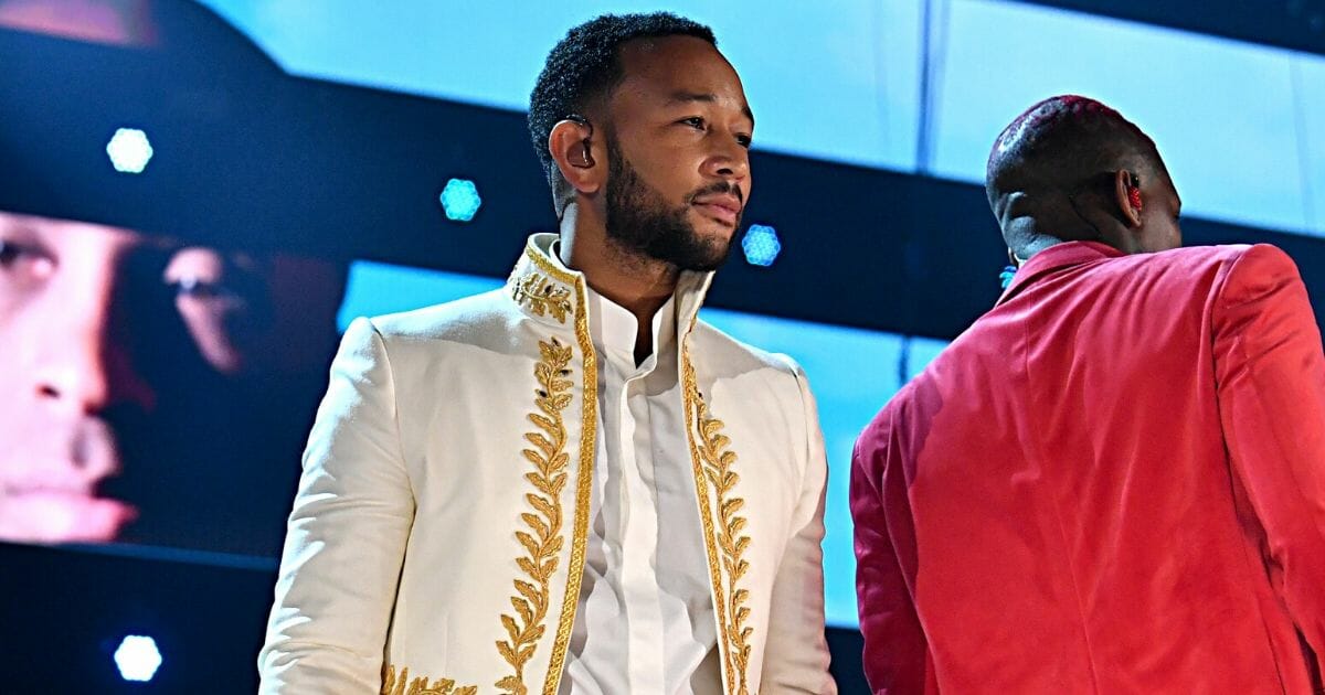 Singer John Legend is pictured in a file photo from January's Grammy awards.