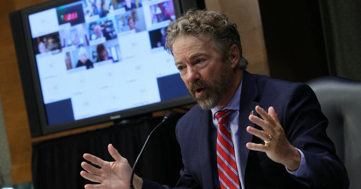 Kentucky Republican Sen. Rand Paul speaks Wednesday during a Senate Health, Education, Labor and Pensions Committee hearing on Capitol Hill.