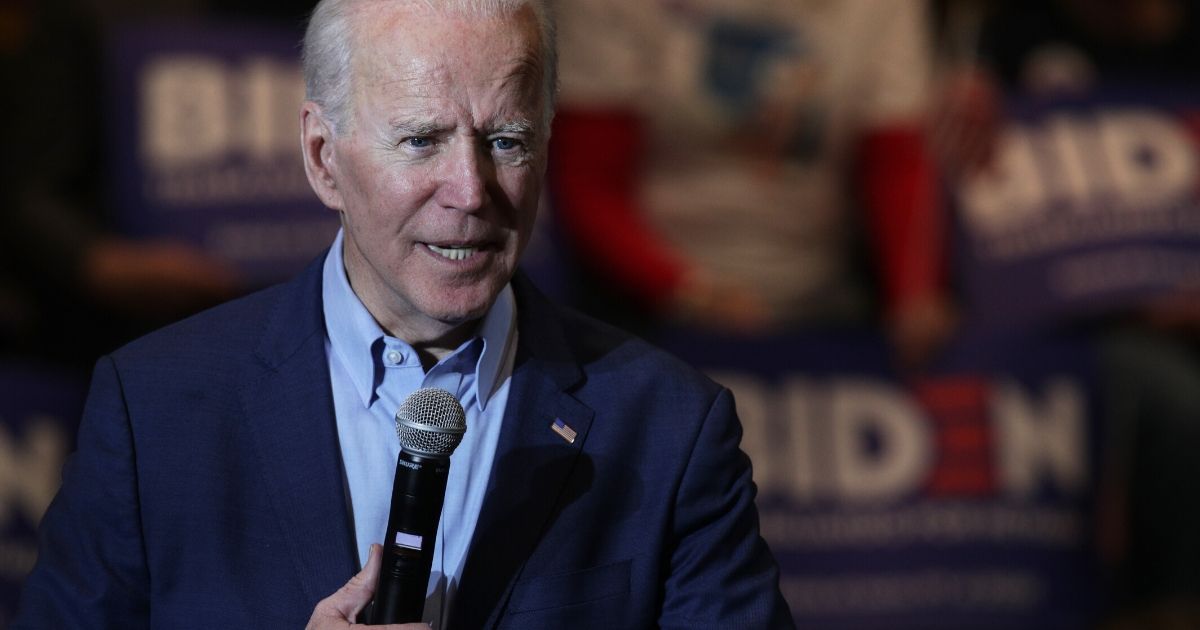 Former Vice President Joe Biden, now the Democratic presidential nominee, speaks during a campaign event at Sun City Macdonald Ranch on Feb. 14, 2020, in Henderson, Nevada.