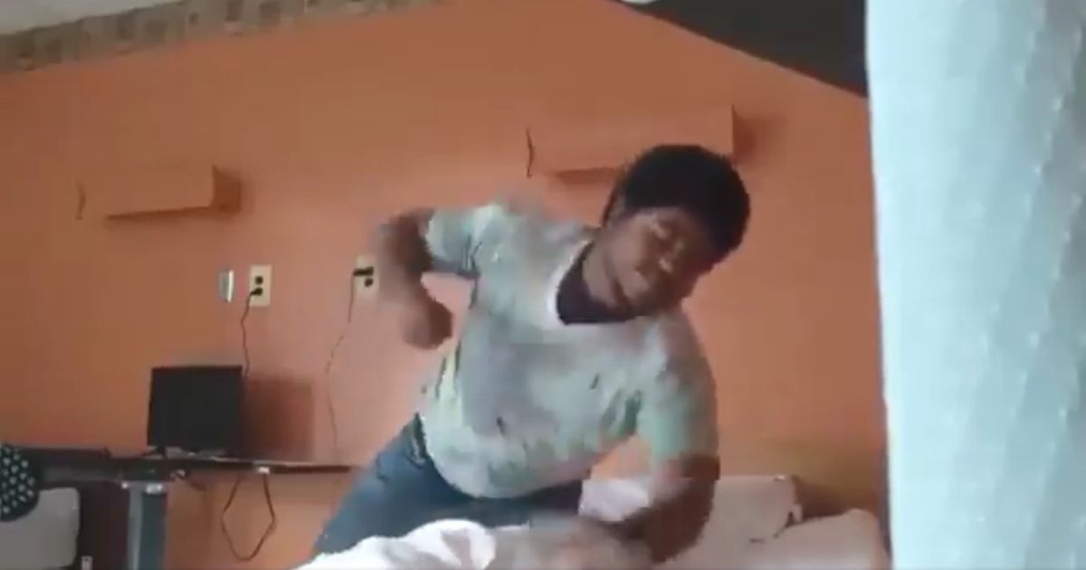 A 20-year-old care home resident beats up a 75-year-old fellow resident.