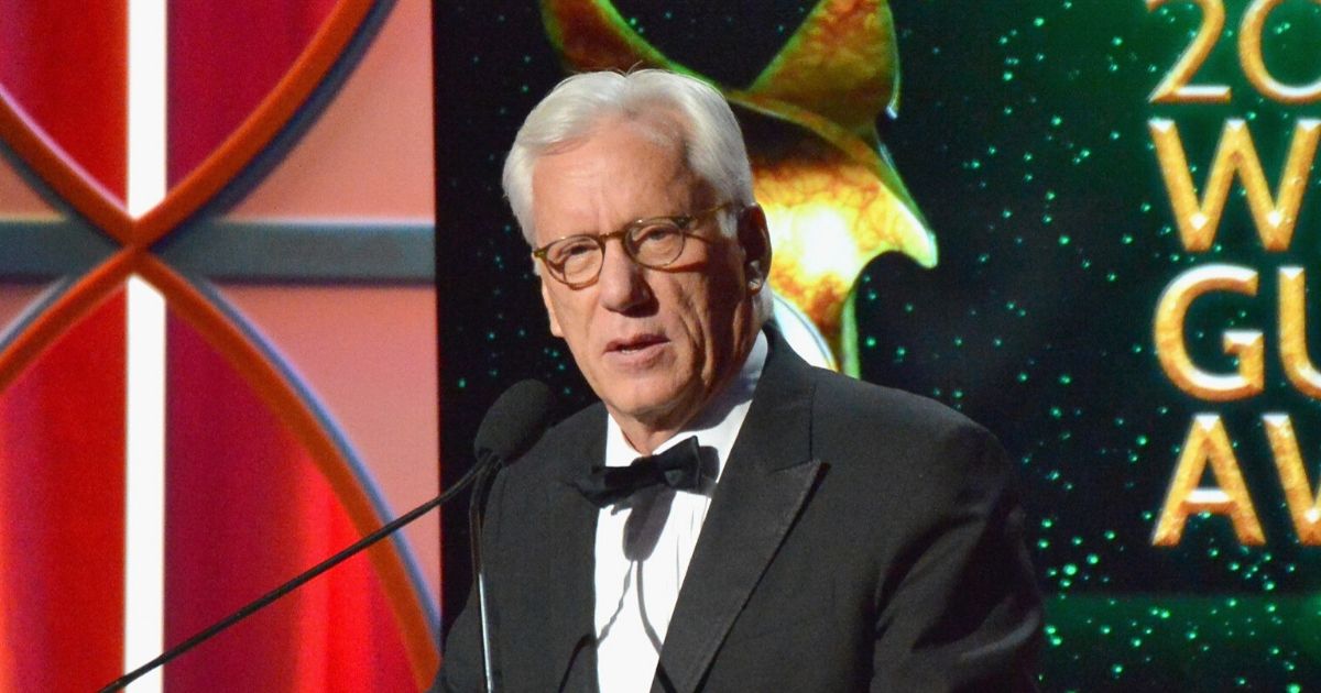 Actor James Woods speaking at the 2017 Writers Guild Awards in Los Angeles.
