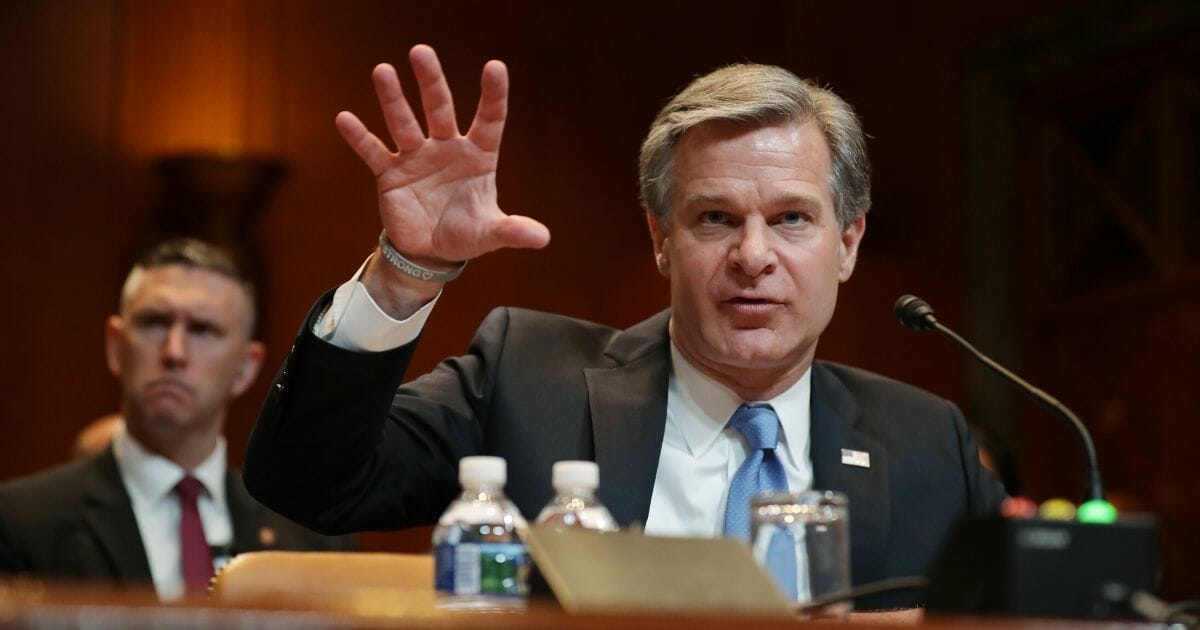 FBI Director Christopher Wray testifies before the Senate Appropriations Committee on the bureau's fiscal year 2020 budget in the Dirksen Senate Office Building on Capitol Hill on May 7, 2019, in Washington, D.C.