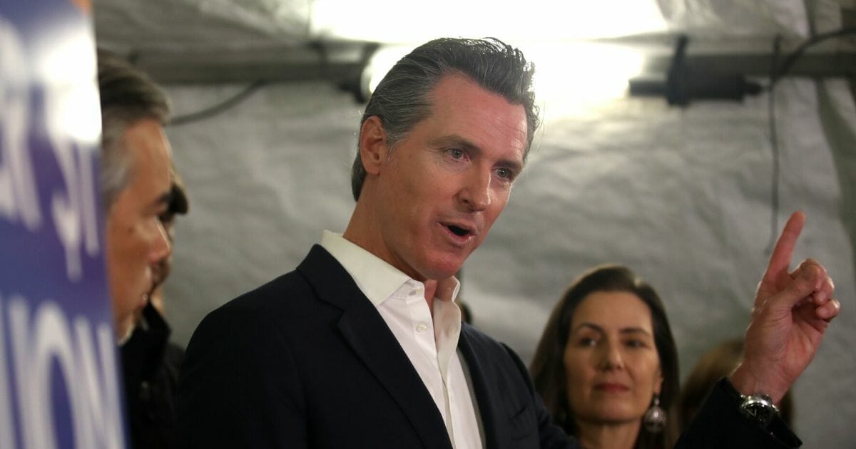 California Gov. Gavin Newsom speaks during a a news conference about the state's efforts on the homelessness crisis on Jan. 16, 2020, in Oakland, California.