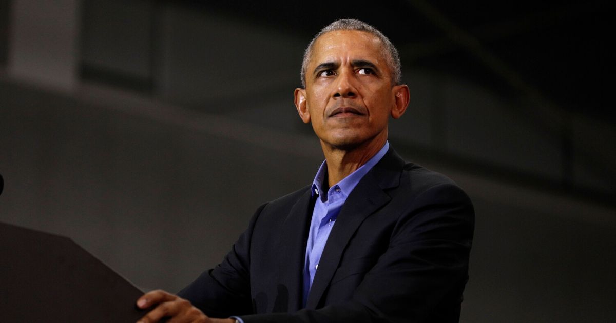 Former President Barack Obama speaks at a rally to support Democratic candidates at Detroit Cass Tech High School on Oct. 26, 2018, in Detroit.