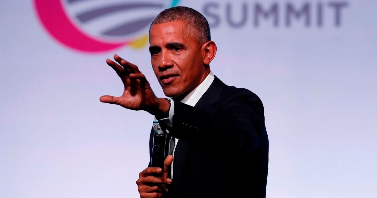 Former President Barack Obama speaks at the Obama Foundation Summit in Chicago on Oct. 31, 2017.