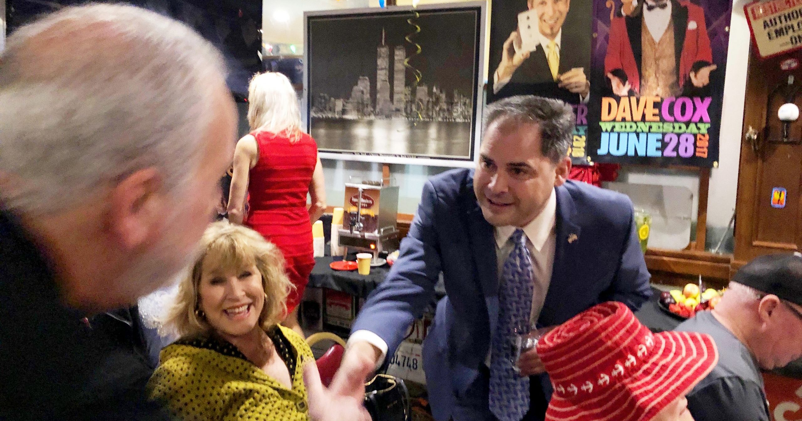 In this Jan. 28, 2020, file photo, former Navy combat pilot Mike Garcia greets supporters in Simi Valley, California. Long-suffering California Republicans see hope for November after Garcia's special election victory in the 25th District.