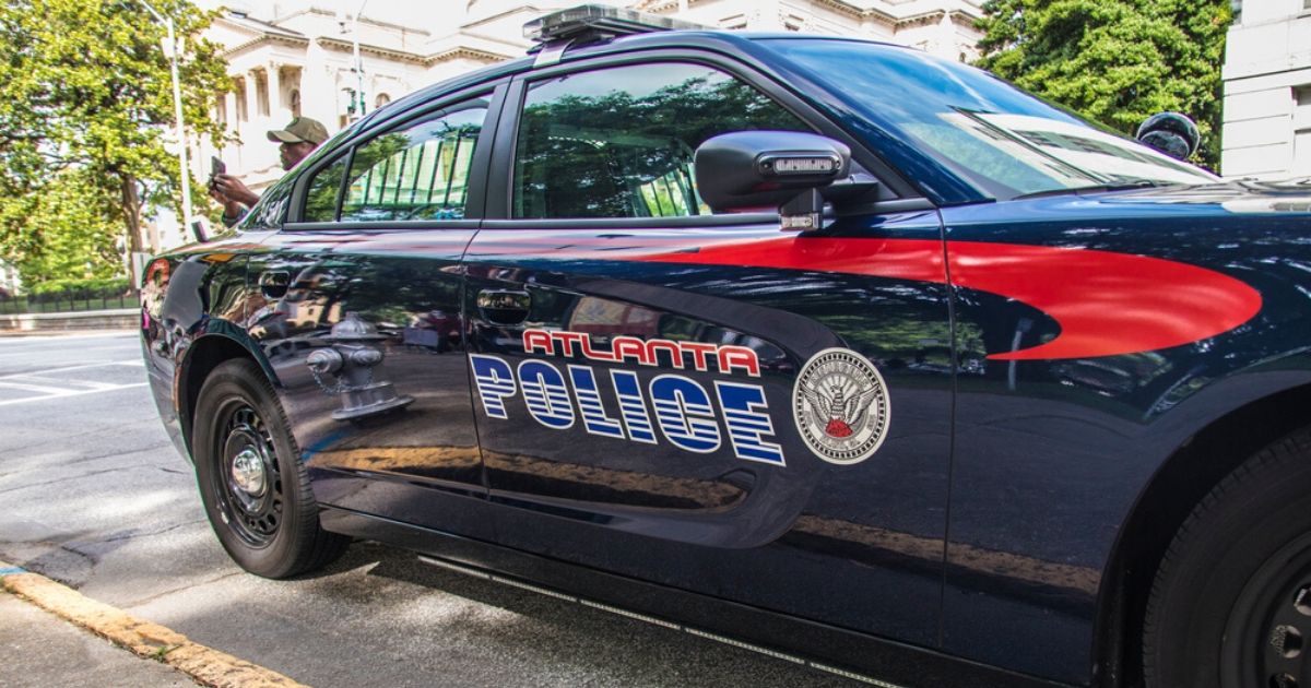 An Atlanta police car is seen in the image above.
