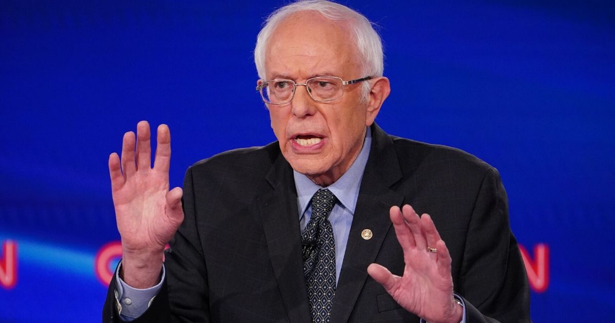 Vermont Sen. Bernie Sanders participates in the 11th Democratic Party 2020 presidential debate in a CNN Washington Bureau studio in Washington, D.C., on March 15, 2020.