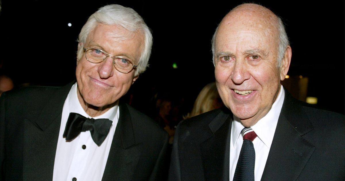 Actors Dick Van Dyke, left, and Carl Reiner pose during the TV Land Awards 2003 at the Hollywood Palladium on March 2, 2003, in Hollywood, California.