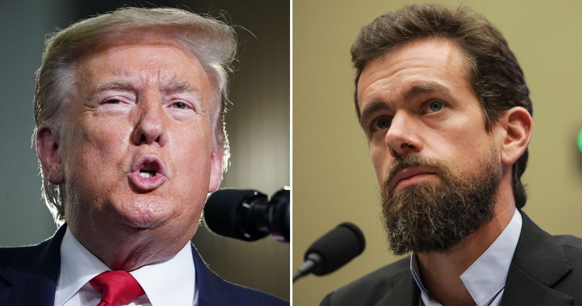 As the Trump administration ratchets up its pressure on big tech giants, President Donald Trump, left, expects that Twitter, which is led by CEO Jack Dorsey, will strike back