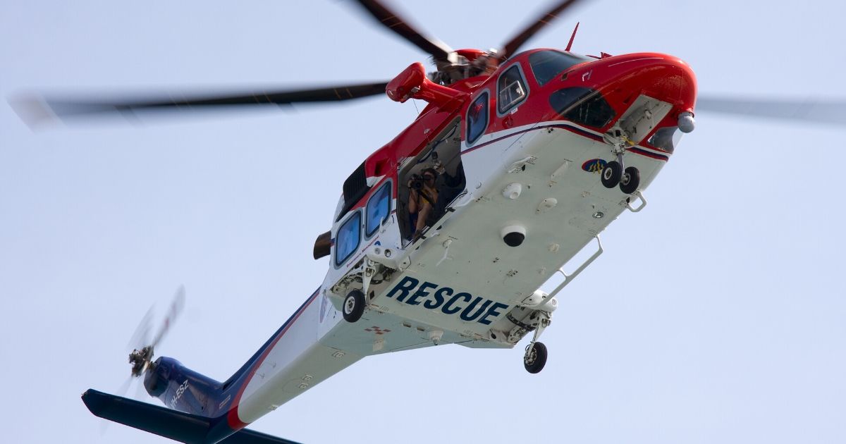 A stock image of a rescue helicopter is seen above. A 12-year-old girl who was partially run over recently was taken to Children's Hospital Boston by a medical helicopter.
