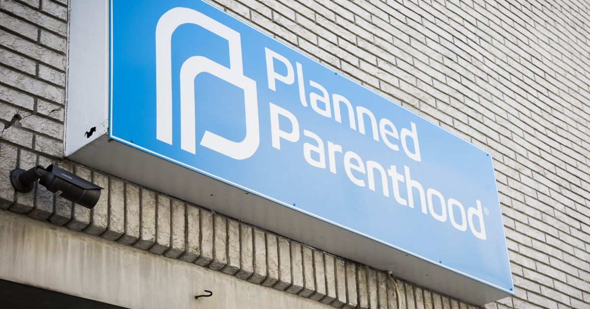 A sign is seen above the entrance of the Planned Parenthood clinic in Newton, New Jersey, in 2016.