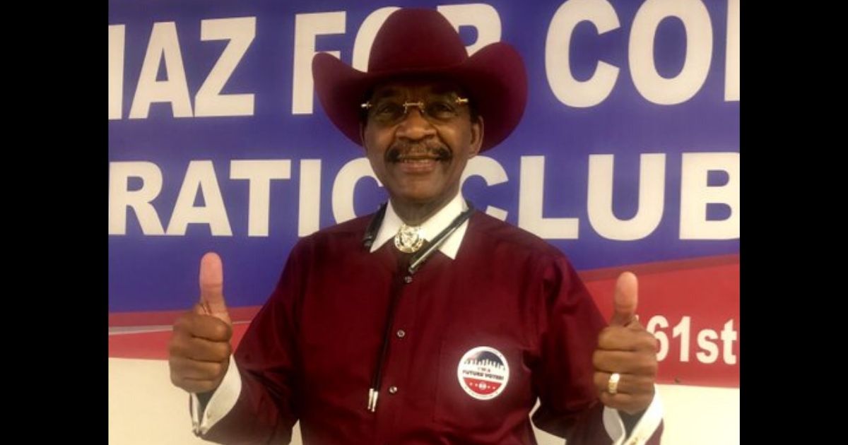 Democratic congressional candidate Ruben Diaz Sr. gives two thumbs up.