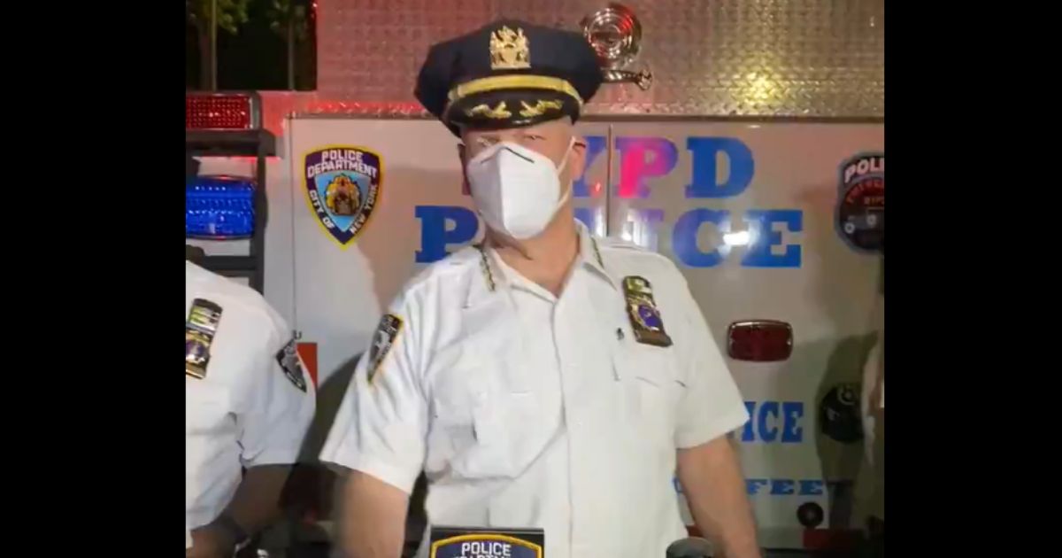 NYPD Chief Terence Monahan addresses rumors about a police shooting.